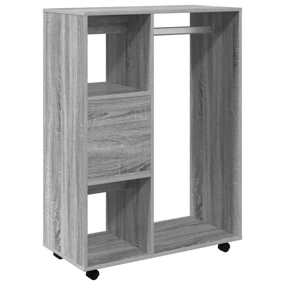 KLEIDERSCHRANK Grau Sonoma 80/40/110 Cm Holzwerkstoff - Grau, Holzwerkstoff (80/110/40cm) - vidaXL