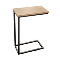 BEISTELLTISCH - Sonoma Eiche / Metall - 64 x 25 x 67cm - Schwarz/Naturfarben, Holzwerkstoff/Metall (64/25/67cm) - holz4home
