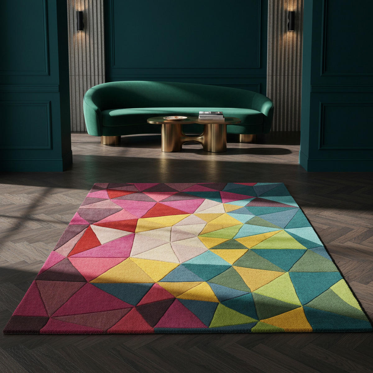 WOLLTEPPICH Bunt geometrisch handgetuftet DERWENT BROOKE, Multi 200x290 cm - Multicolor, Textil (200/290cm) - KADIMA DESIGN