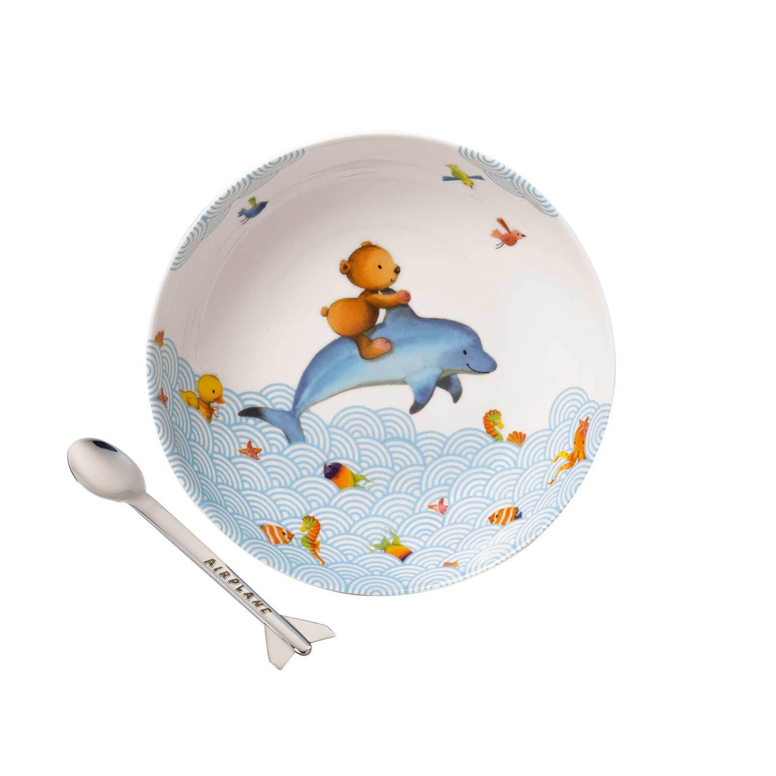 KINDERGESCHIRR Happy as a Bear bunt 2er Set - Multicolor, Keramik (1/1/1cm) - Villeroy & Boch