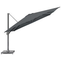 AMPELSCHIRM quadratisch 3.5 x 3.5 m Challenger T¹ Premium 360° kippbar schwarz/anthrazit - Schwarz, Metall (350/350cm) - Platinum