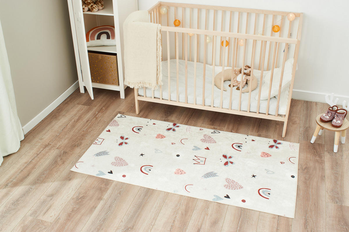KINDERTEPPICH mit mehrfarbigem Muster Happy 80x150 cm - Pink, Textil (80/150cm) - Nazar Rugs