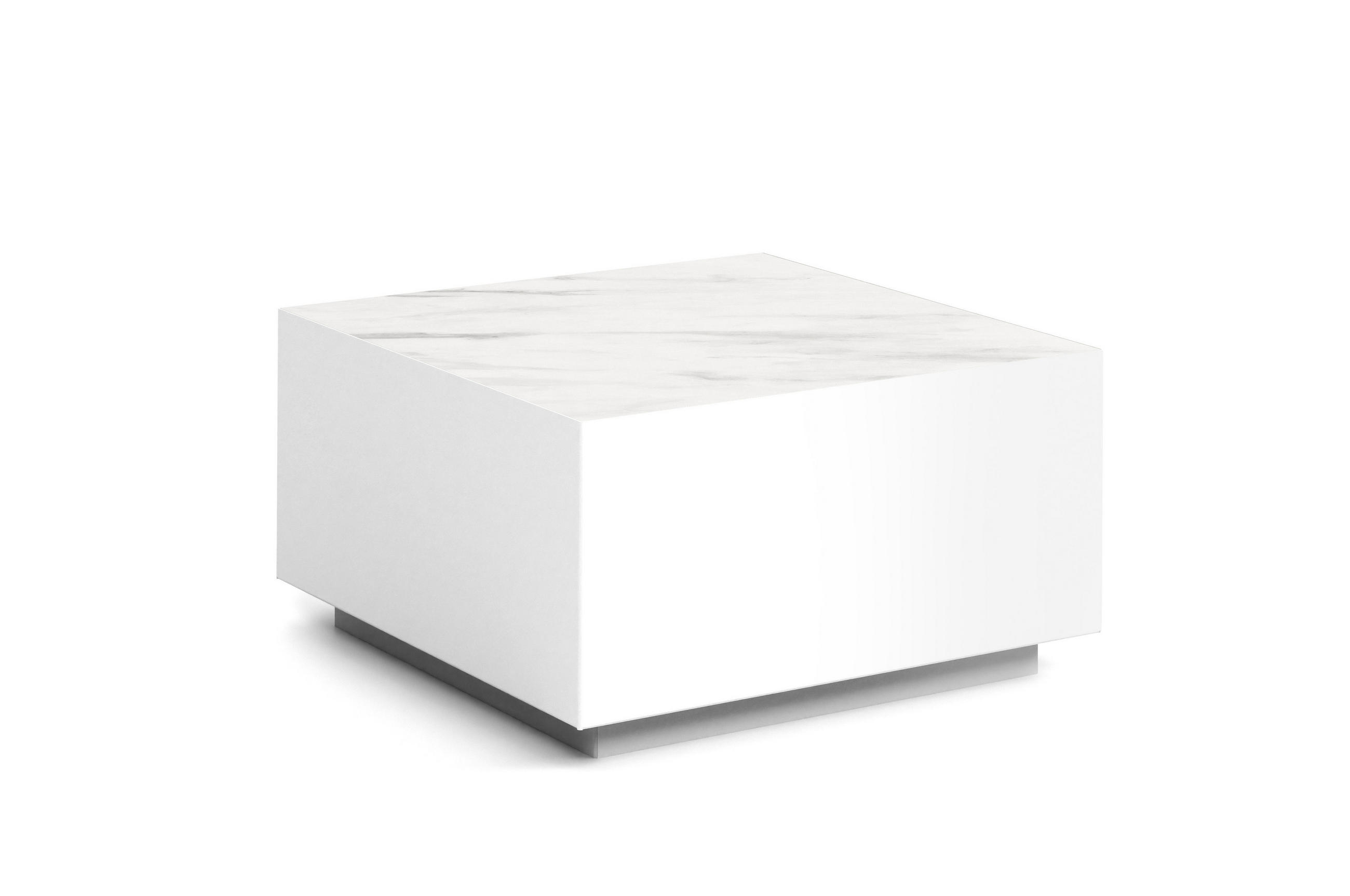 COUCHTISCH QUADRA - Multicolor/Weiß, Holzwerkstoff (65/65/35cm) - Meblini
