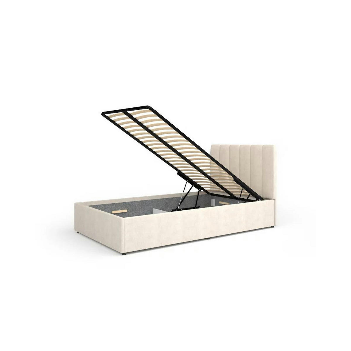 JUGENDZIMMER Mossa in Kashmir & Eiche Whisky 4 teilig mit Polsterbett 120er Breite, Kleiderschrank Schreibtisch und Nachttisch - Beige, Holzwerkstoff (80/200/120cm)