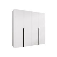 DREHTÜRENSCHRANK Mila I 200 - Schwarz/Weiß, Holzwerkstoff/Kunststoff (200/202/52cm) - MIRJAN24