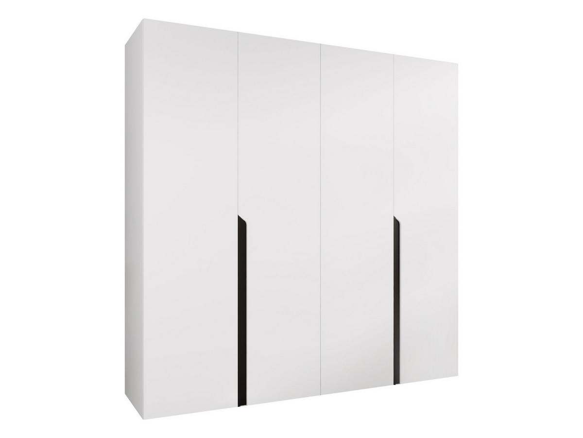 DREHTÜRENSCHRANK Mila I 200 - Schwarz/Weiß, Holzwerkstoff/Kunststoff (200/202/52cm) - MIRJAN24