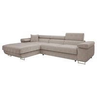ECKSOFA Torezio Mini Cord, Seite: Links - Sahara, Holz/Textil (280/170cm) - MIRJAN24
