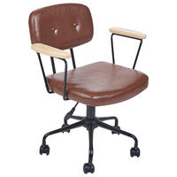 BÜROSTUHL Kunstleder Braun Algerita - Braun, Textil/Metall (62/77/62cm) - Beliani