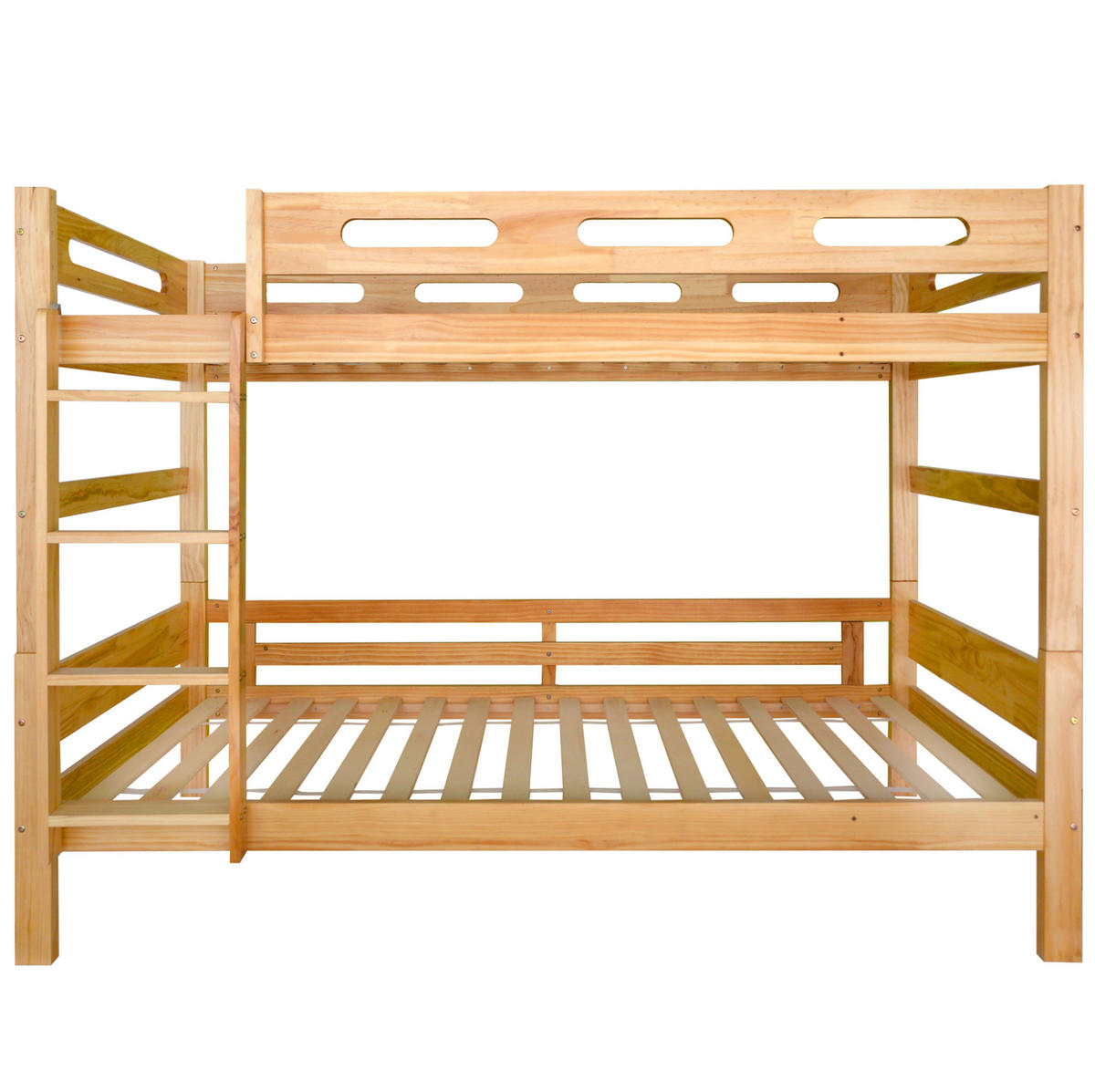 ETAGENBETT 90/200 cm aus Kiefer massiv teilbar in 2 Einzelbetten - Naturfarben, Holz (90/200cm) - BEAOK