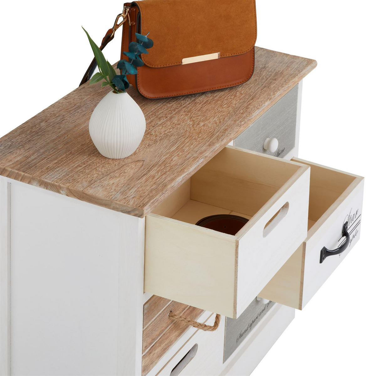 KOMMODE SALVA - Weiß, Holz (54/51/27cm) - CARO-Möbel