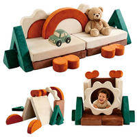 KINDERSPIELSOFA Bunt 18-tlg. modular - Multicolor, Kunststoff/Textil (194/53/66cm) - Relaxdays