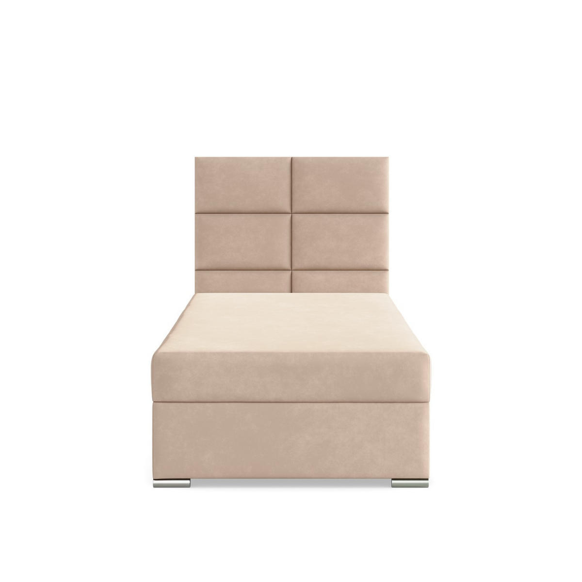 BOXBETT MIT KOPFTEIL 90x200 CALVI, Beige - Creme, Textil (90/200cm) - Mebligo