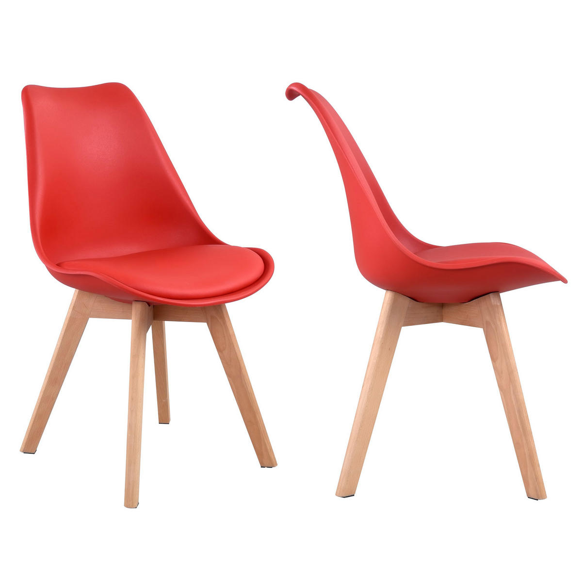 STÜHLE Nora Rot 2er-Set - Rot, Kunststoff (49/81/52cm) - Happy Garden