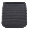 BLUMENTOPF schwarz quadratisch 50/50/49 cm Parikia - Schwarz, Naturmaterialien (49cm) - Beliani