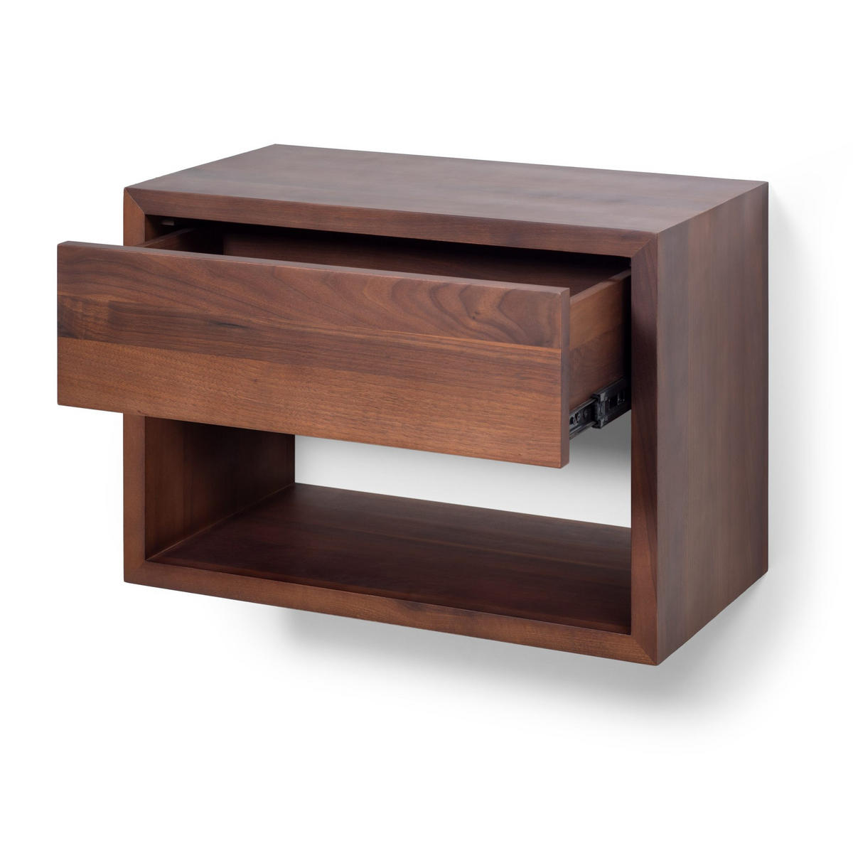 NACHTTISCH Hugo 2er Set, Walnuss - Braun, Holz (55/39/30cm) - WOODEK