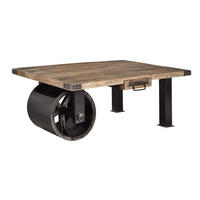 COUCHTISCH Mango 110x80x43 natur lackiert RAILWAY #105 - Naturfarben, Holz (110/80/43cm) - Massivmoebel24