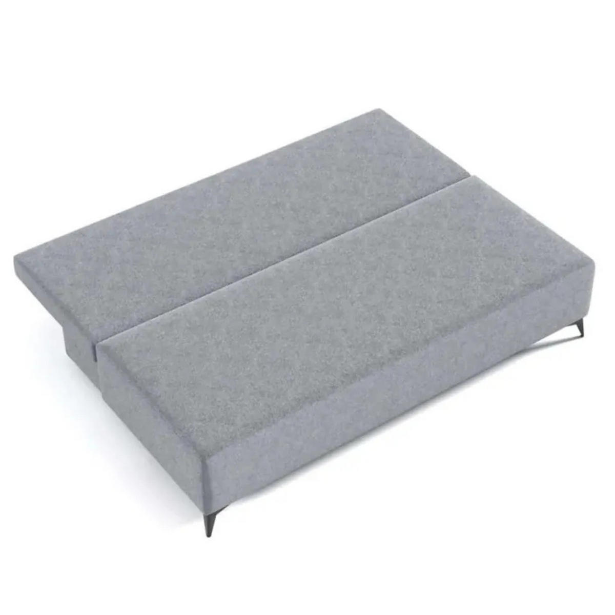 SCHLAFSOFA Zosia, Sofa mit Schlaffunktion und Bettkasten, Klappsofa, Schlafcouch aus Veloursstoff, Couch in Frabe: Grau - Dunkelgrau, Textil (195/90/85cm)