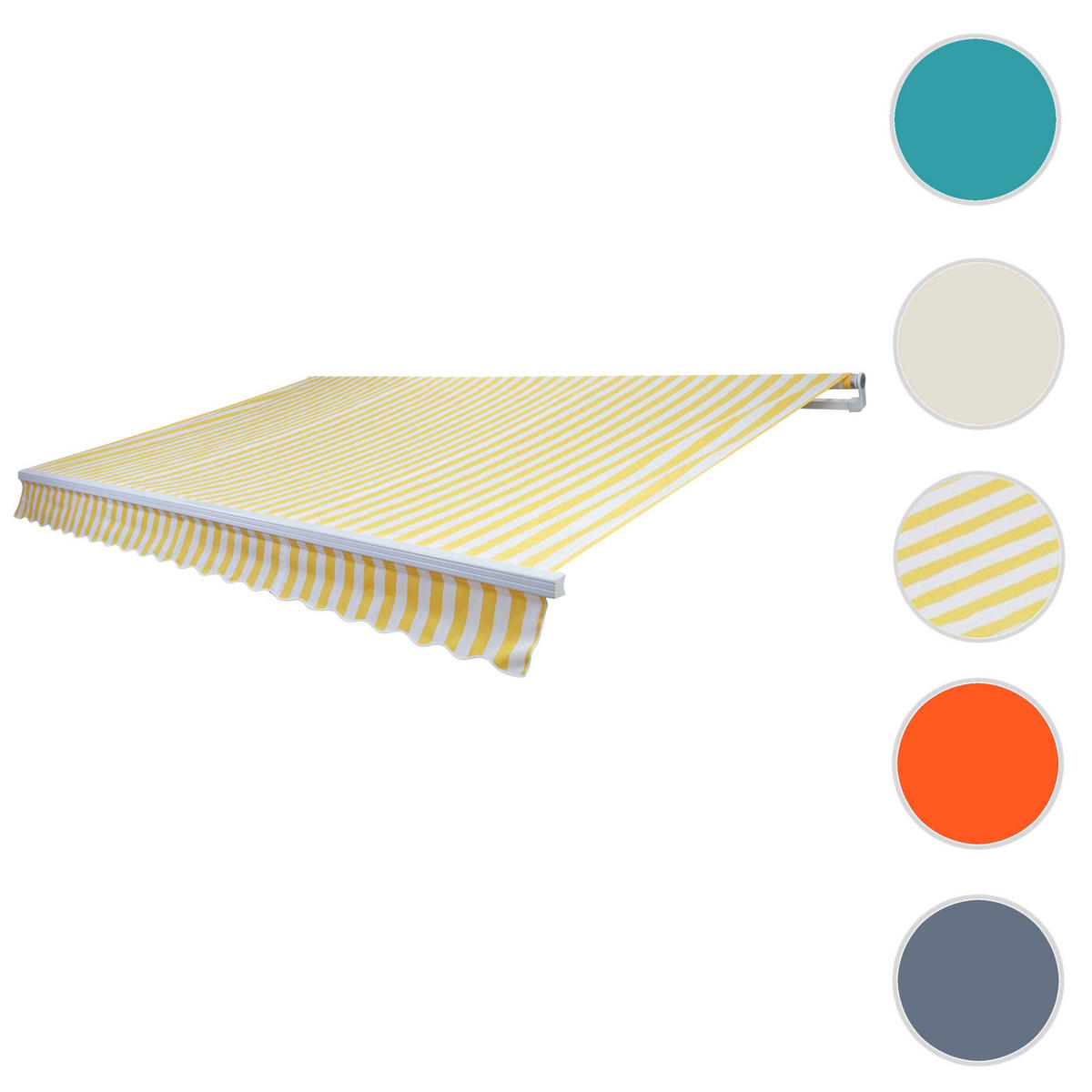 ALU-MARKISE Gelb, Weiß - Gelb/Weiß, Textil (400/18/300cm) - MCW