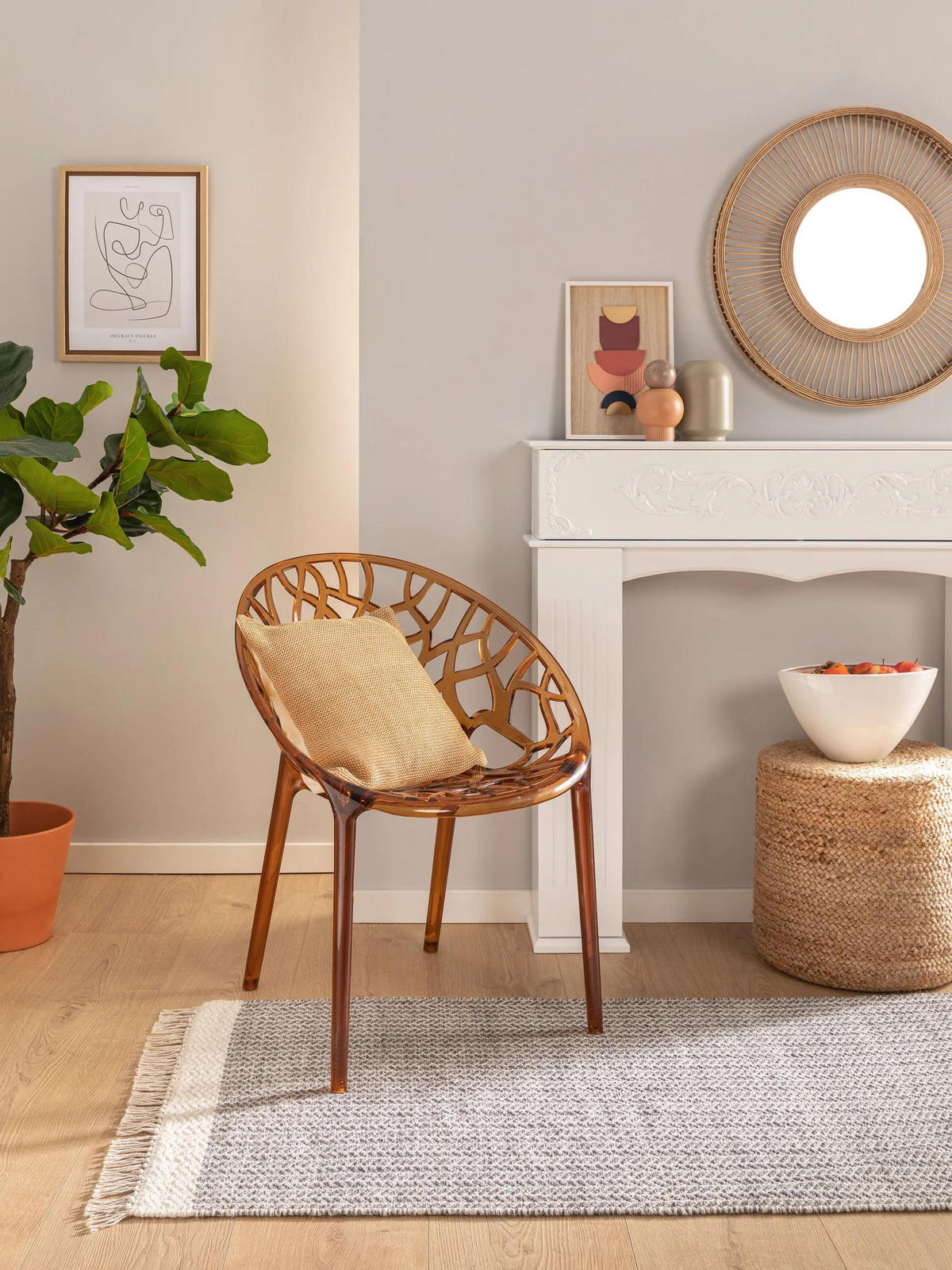 VOLNENA tekaška preproga Kim siva 80x250 cm - siva, tekstil/naravni materiali (80/250cm) - benuta Pure