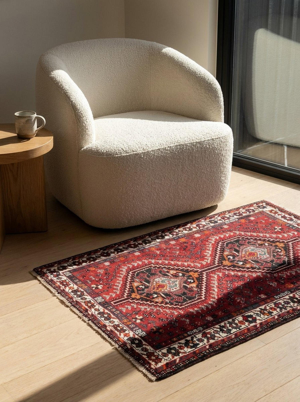 TEPPICH Gashgai Rot 151/107 cm Schurwolle - Rot, Textil (107/151cm) - Looma