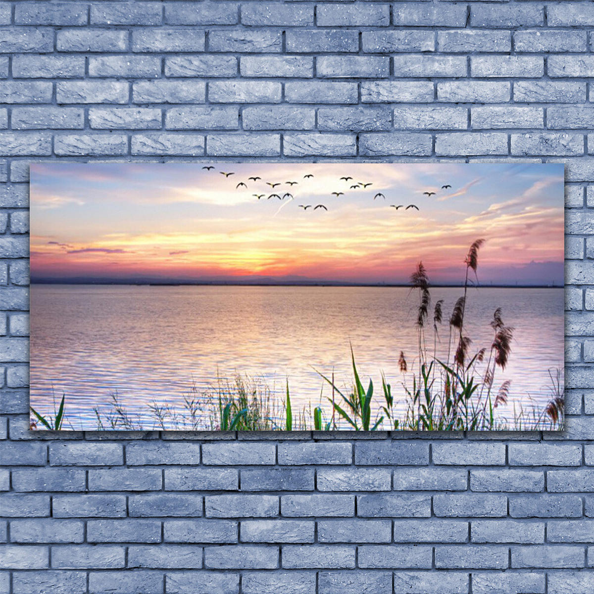 LEINWANDBILD 140x70 cm Pastellhimmel - Multicolor, Textil (140/4cm) - TULUP
