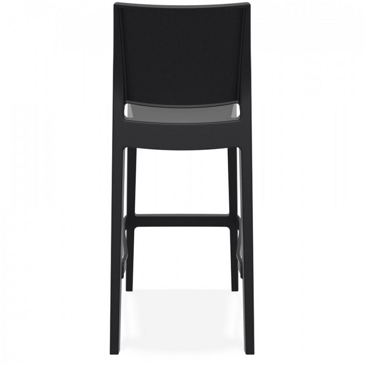 BARHOCKER Schwarz 51x107x41cm - Schwarz, Kunststoff (51/107/41cm) - AlterEgo