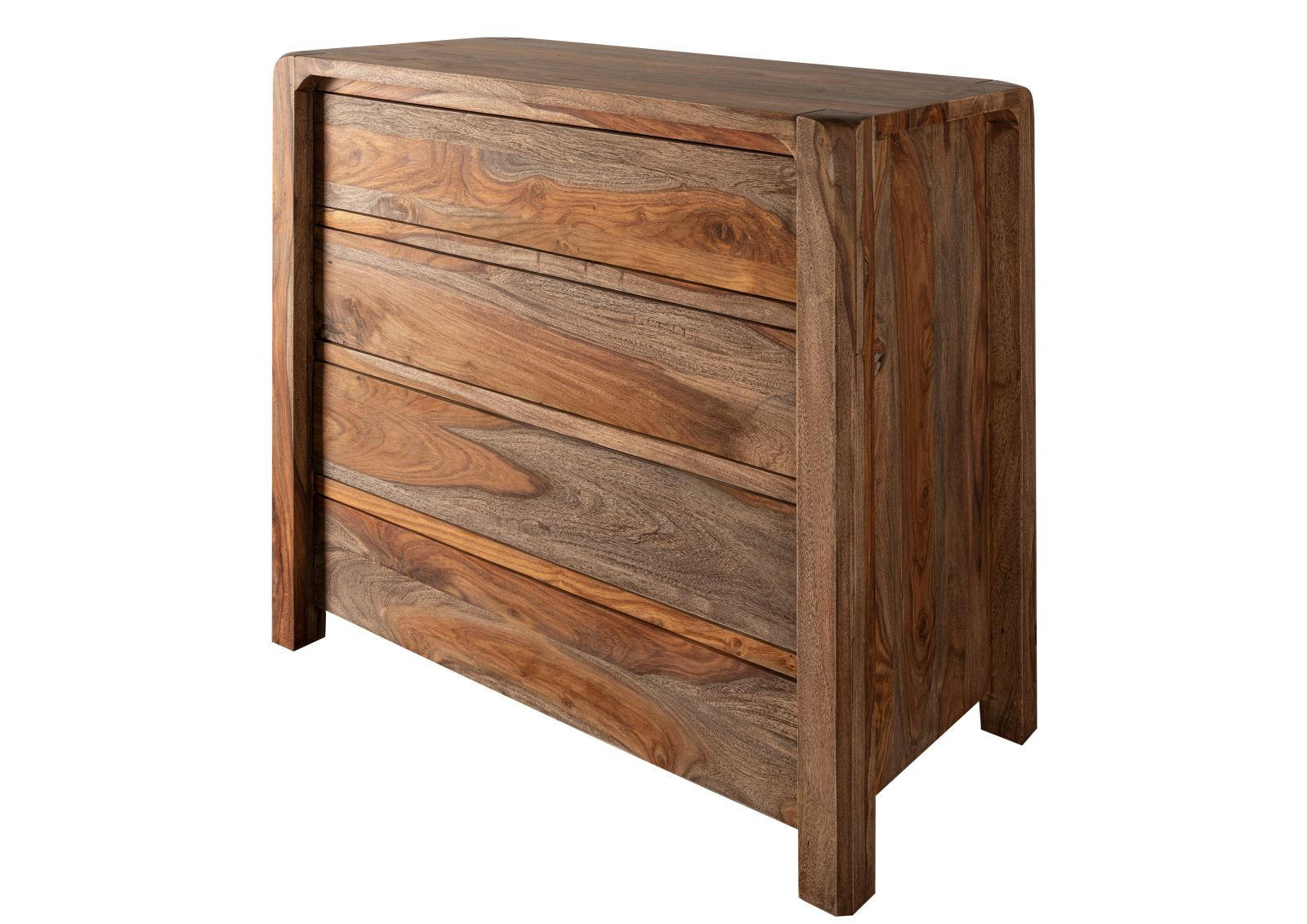 KOMMODE Sheesham 96x50x90 grau geölt BUENO #2004 - Grau, Holz (96/90/50cm) - Massivmoebel24