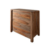 KOMMODE Sheesham 96x50x90 grau geölt BUENO #2004 - Grau, Holz (96/90/50cm) - Massivmoebel24