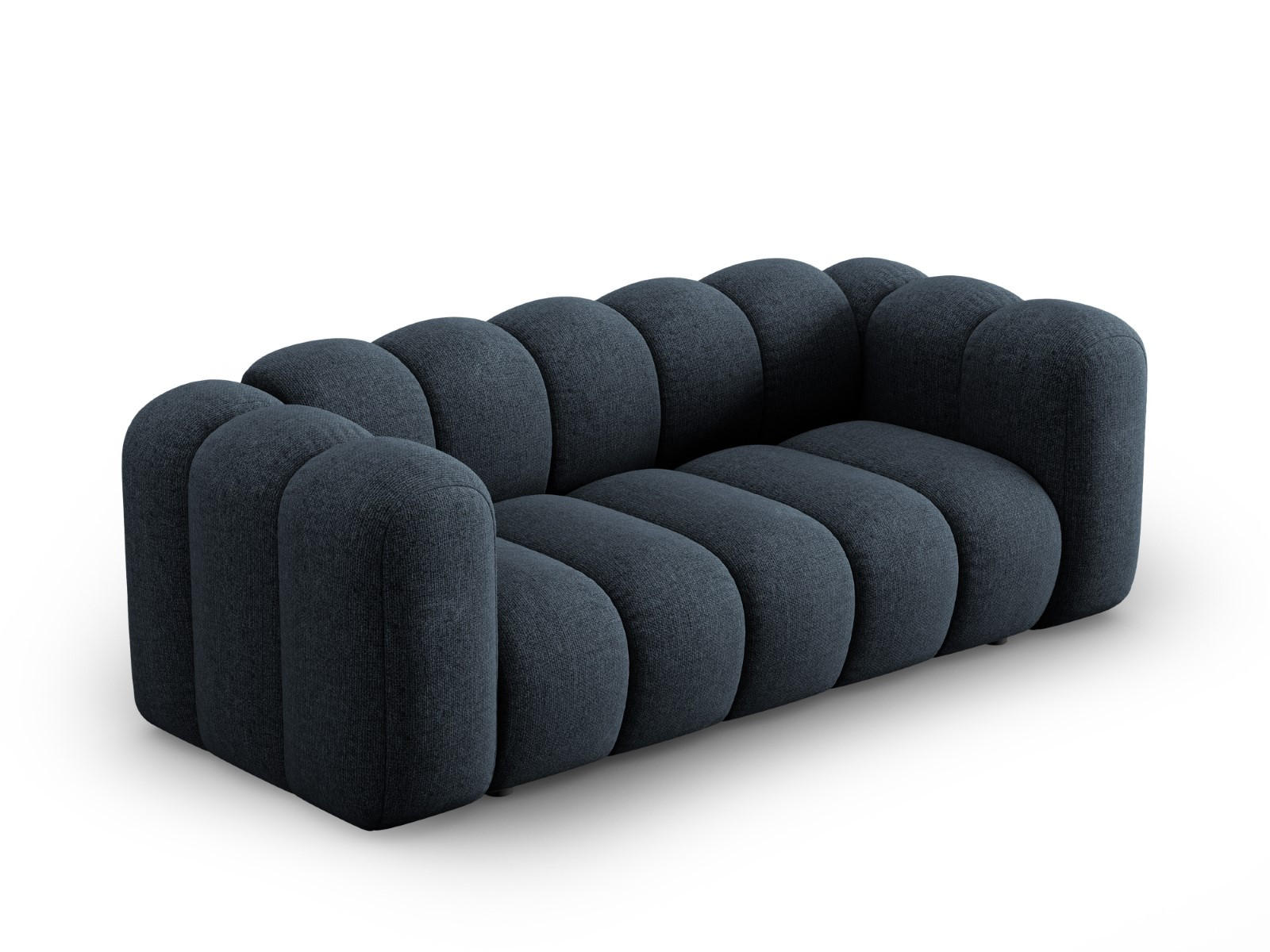 SOFA Lupine aus Chenille-Stoff königsblau 2 Sitzplätze - Dunkelblau, Textil (95/70/200cm) - Micadoni