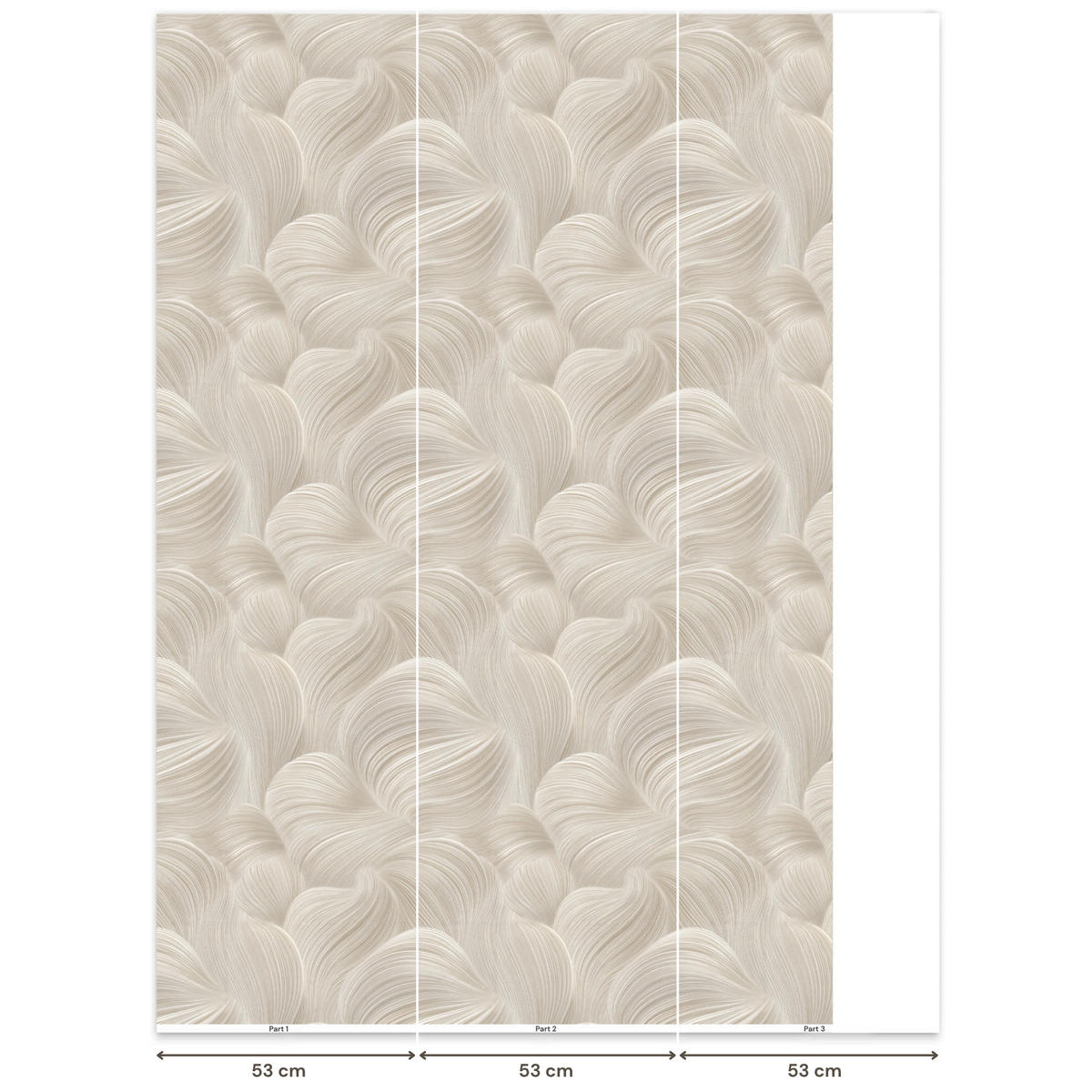 TAPETE - Lines - Ventilator - Beige - 140x220 cm - Creme, Papier (140/220cm) - OnlyWow