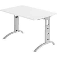 SCHREIBTISCH Serie-F 80/120/74 cm in Weiß - Weiß, Holzwerkstoff (80/120/74cm) - bümö