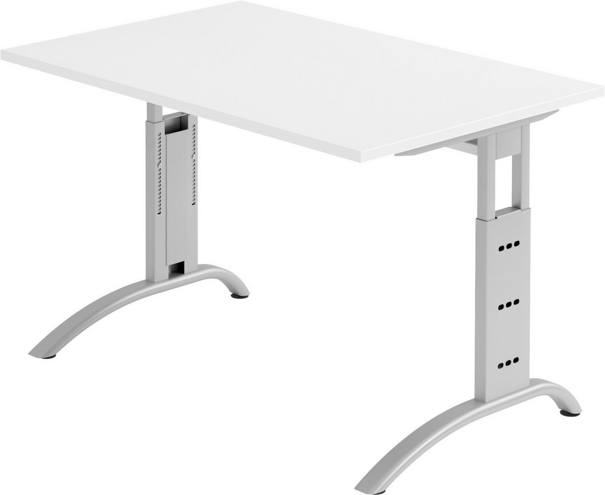 SCHREIBTISCH Serie-F 80/120/74 cm in Weiß - Weiß, Holzwerkstoff (80/120/74cm) - bümö