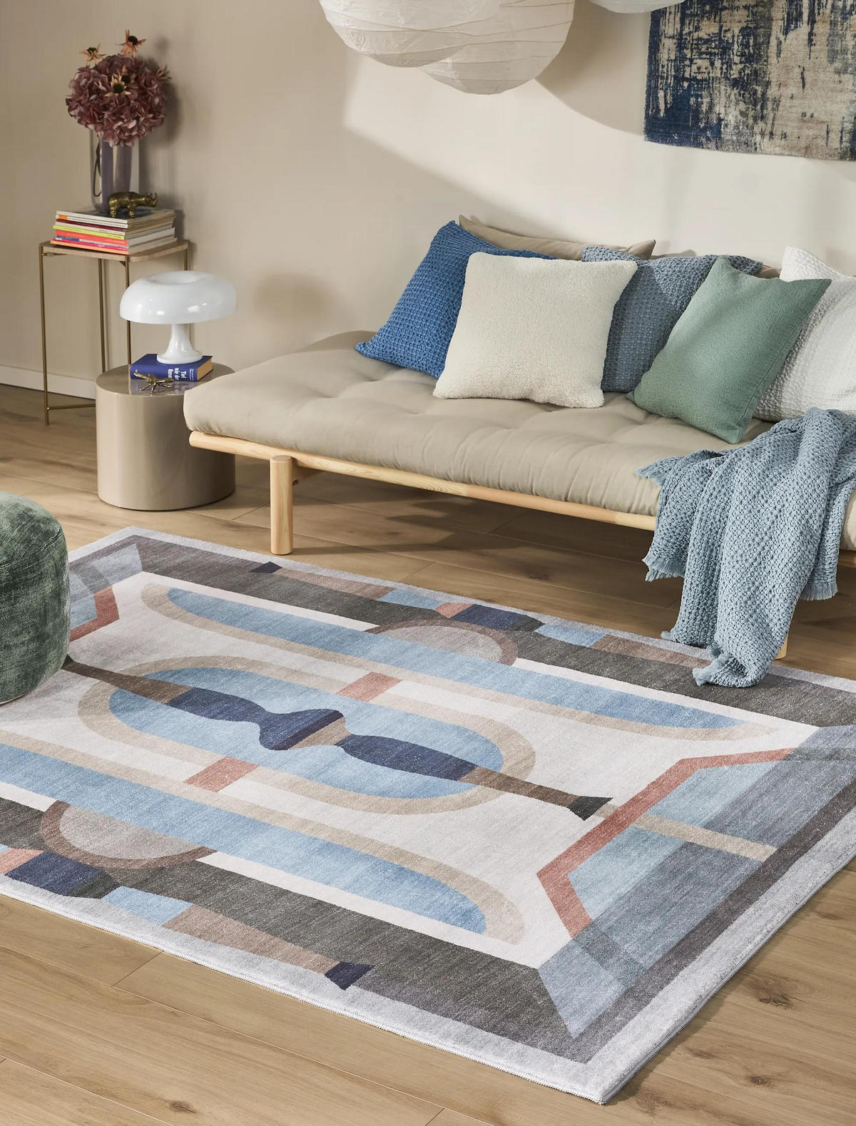 TEPPICH Mara Multicolor/Blau 160x230 cm - Multicolor, Textil (160/230cm) - benuta Pop