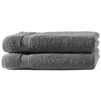 BADETUCH 100x150 cm Frottier Handtücher im 2er Set aus 100% Baumwolle, Anthrazit 500g/m2 - Anthrazit, Textil (100/150cm) - Carpe Sonno