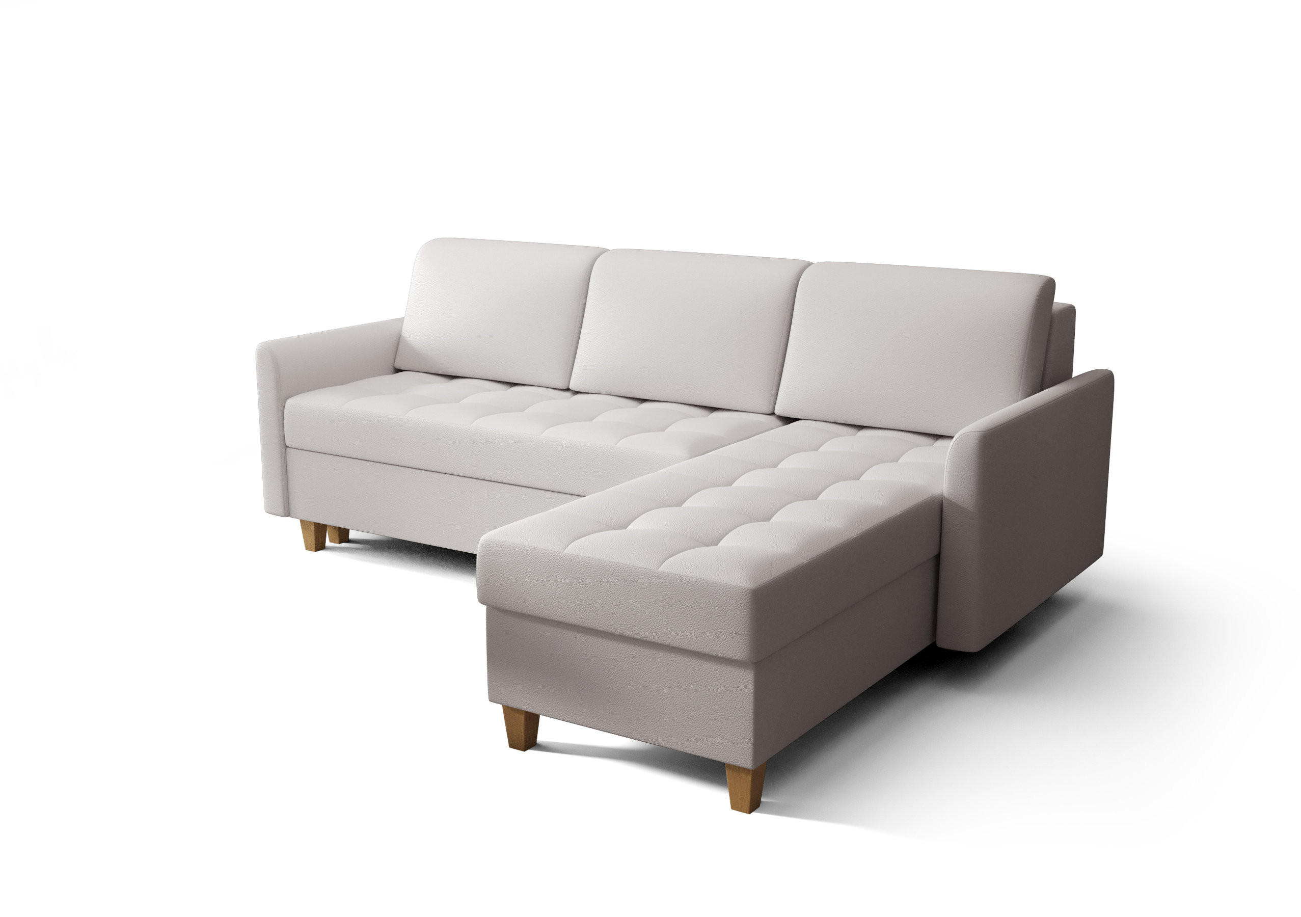 O-Sofa Ecksofa Weiß 240x180 cm