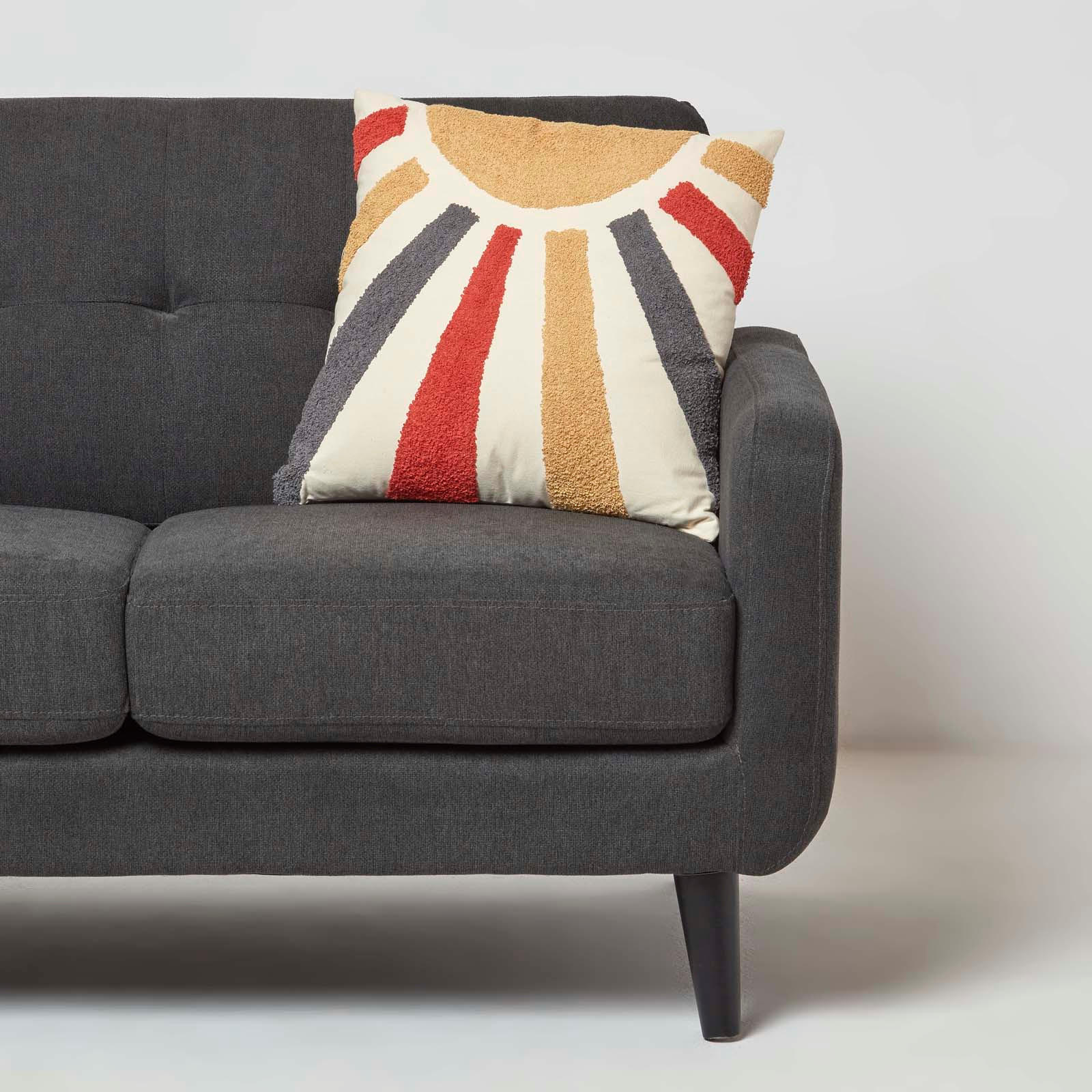 DEKOKISSEN Sonne getuftet 45/45 cm - Multicolor, Textil (45/45cm) - Homescapes