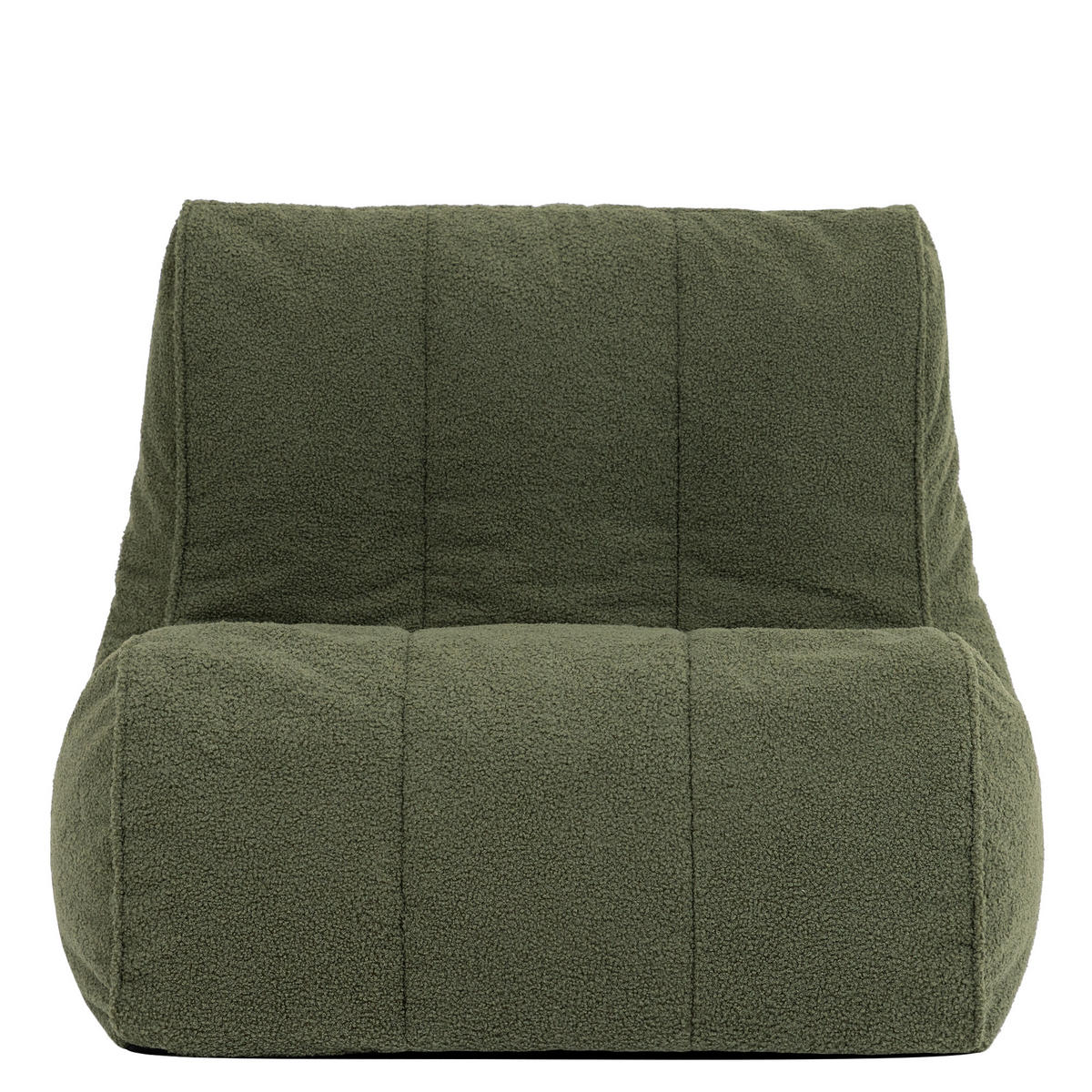 SITZSACK aus Boucle Swoop - Olivgrün, Textil (82/74/92cm) - icon