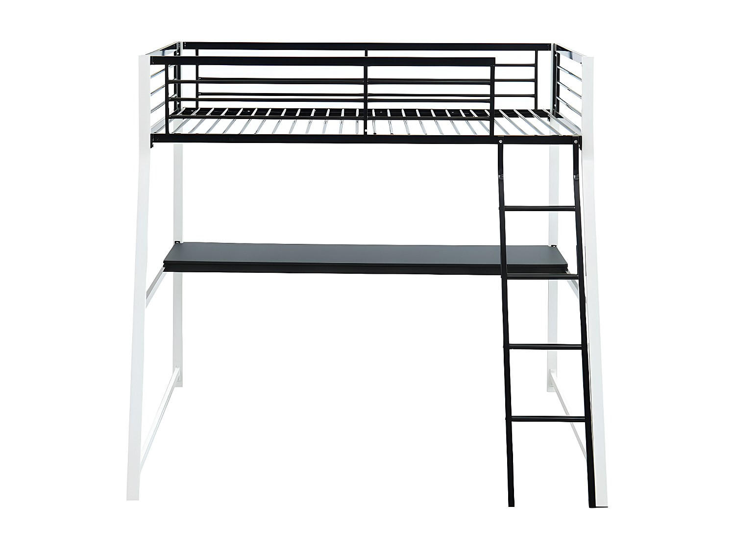 HOCHBETT - 1 Person - metall - schwarz, weiß Malicia - Weiß, Metall (90/190cm) - Vente-Unique