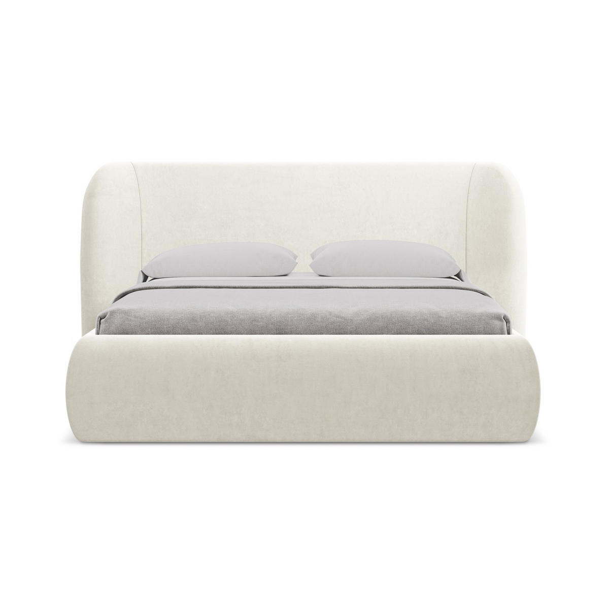 POLSTERBETT mit Bettkasten und Lattenrost 190x215 Beige - Beige/Creme, Kunststoff/Textil (140/200cm) - Makamii