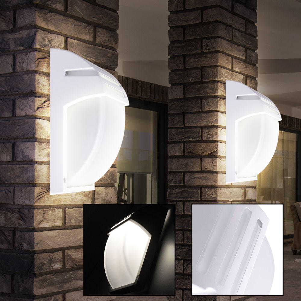 Thumbnail - Xxxl Alu, Weiß, Glas, 18x24.5x9.3 cm, Lampen & Leuchten, Außenbeleuchtung, Außenwandleuchten