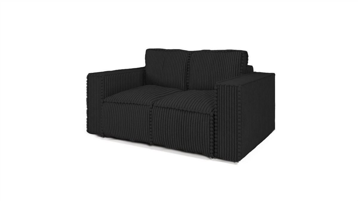 SOFA 2-sitzer Vajana - Schwarz, Holzwerkstoff/Textil (150/86/102cm) - Fun Möbel