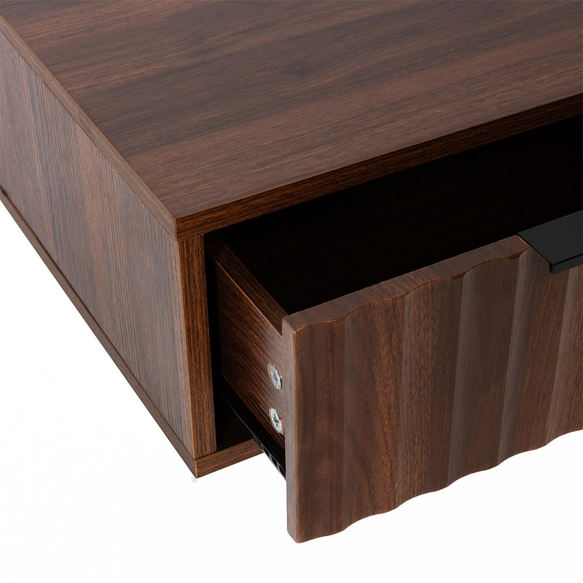 SCHWEBENDER NACHTTISCH Lluvia Walnuss - Walnussfarben, Holzwerkstoff (40/19/35cm) - VS Venta-stock