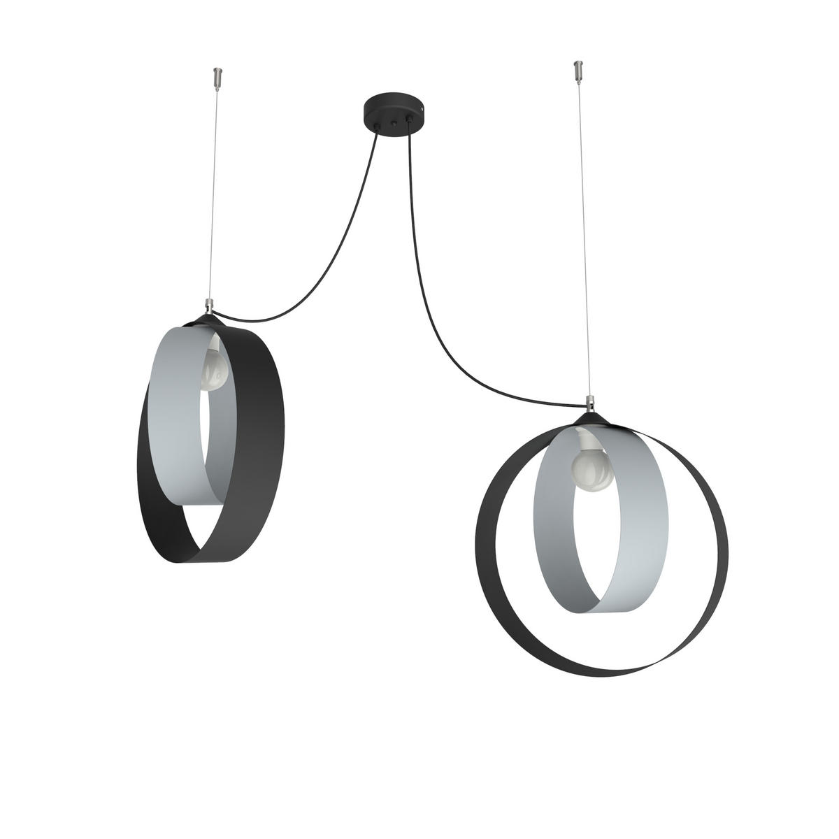 HÄNGELEUCHTE - Schwarz, Metall (40/40/120cm) - Lumicom