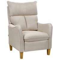 SESSEL hellbeige manuell verstellbar Royston - Hellbraun/Beige, Textil (68/108/73cm) - Beliani