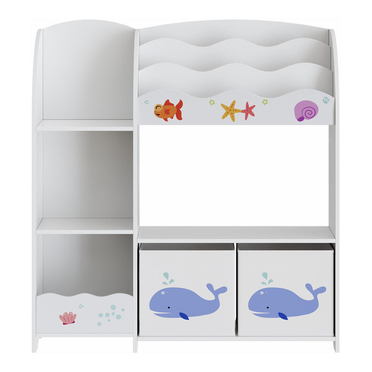 KINDERREGAL Lysekil - Lila, Holzwerkstoff (93/100/30cm) - [en.casa]