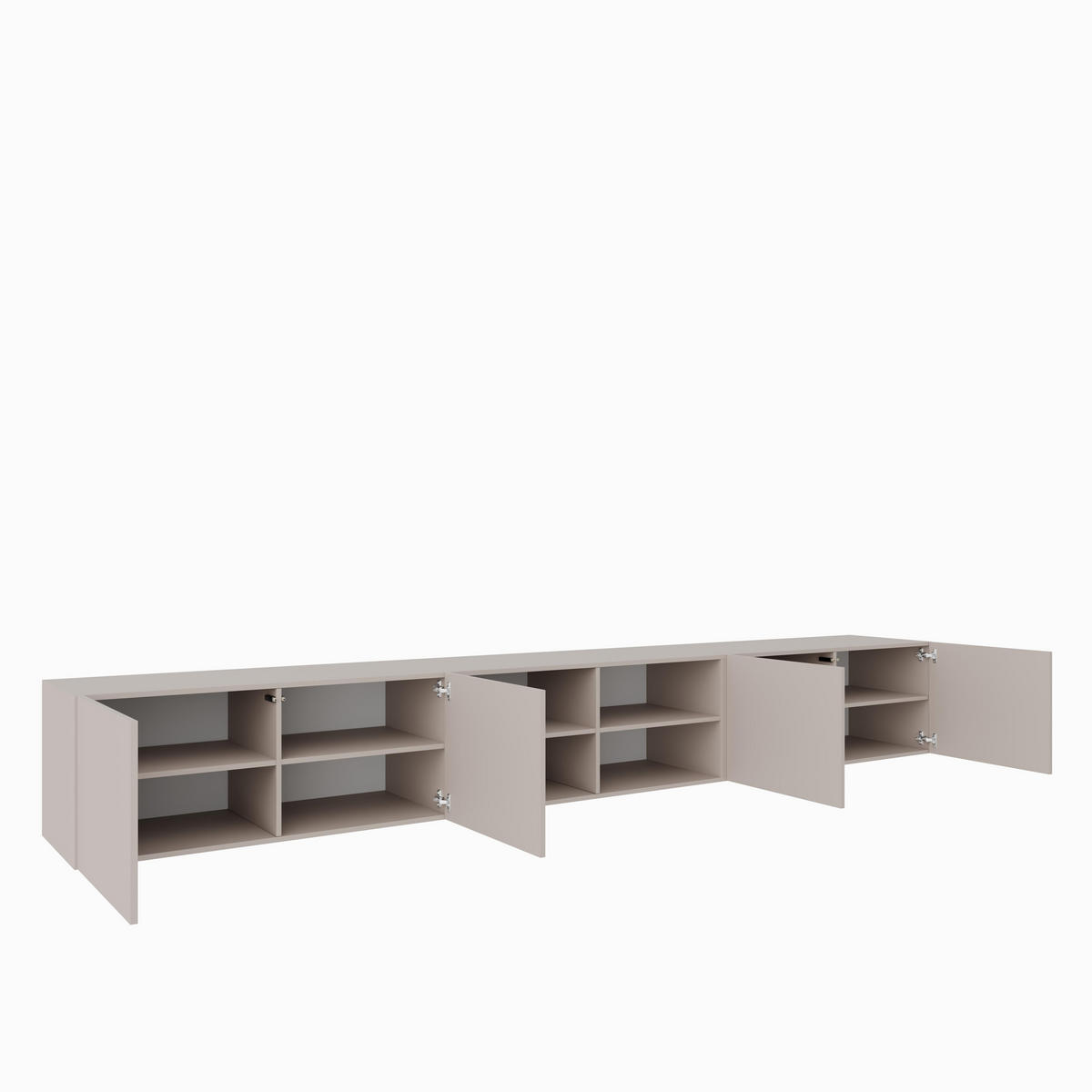TV-SCHRANK Leo IV 300 cm, viertürig, kaschmir - Kaschmir, Kunststoff (300/41/40cm) - Margaret Hadas24