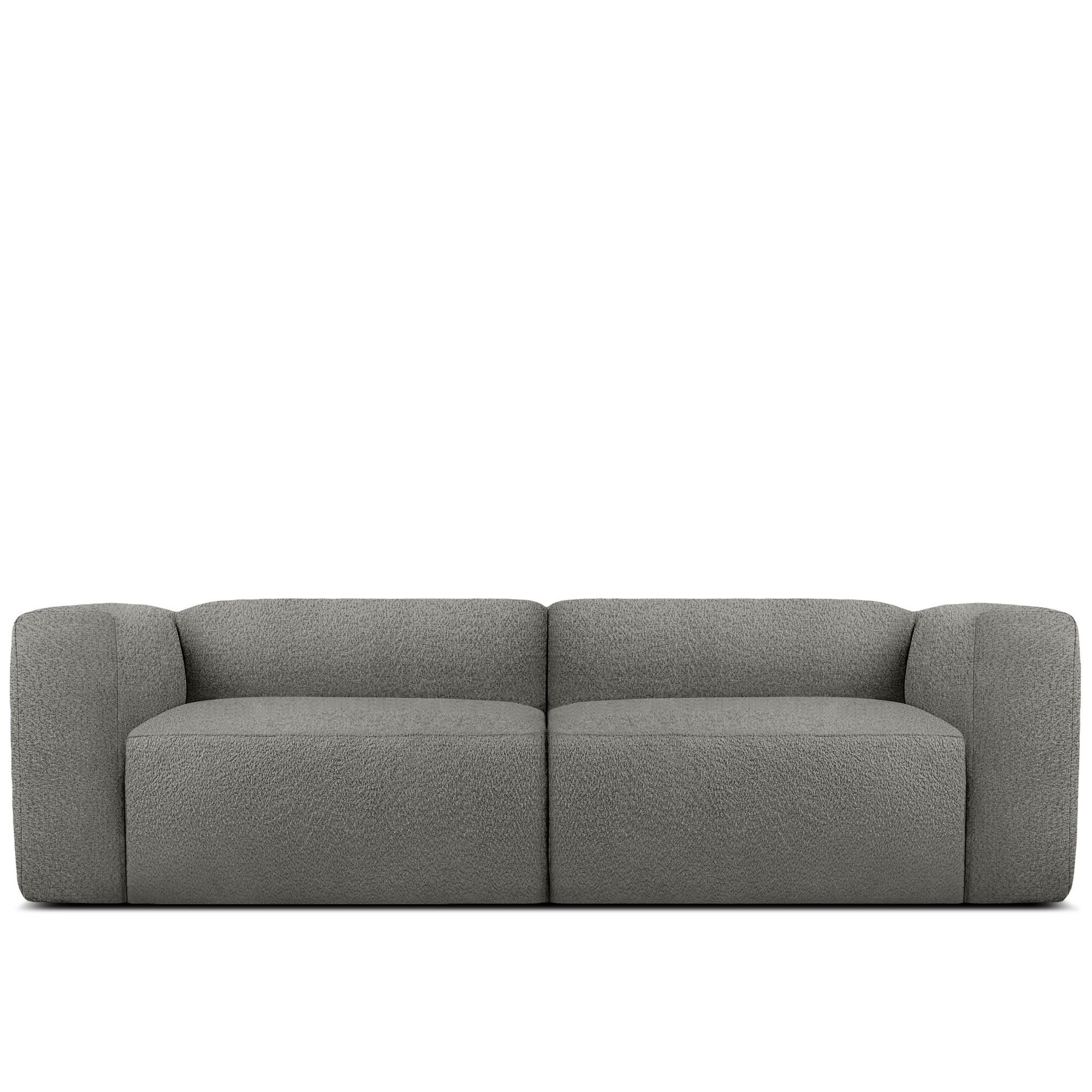 2,5-SITZER SOFA BUFFO, Stahlgrau - Grau, Holz/Holzwerkstoff (250/73/96cm) - KONSIMO®