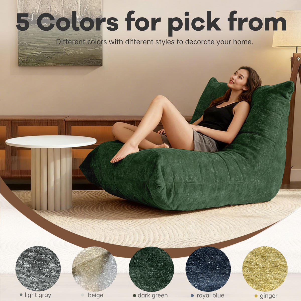 PAT ELASTIC, lemn de pin, alb, 140x200cm, cu trepte și spațiu de depozitare - verde, material textil (90/80/100cm) - Urban Meuble