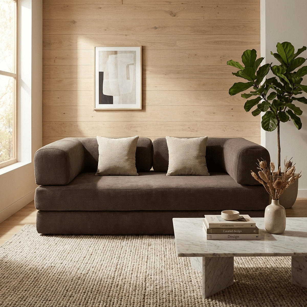 SCHLAFSOFA Kaia Schokolade Samt - Dunkelbraun, Textil (180/70/100cm) - COCO Living