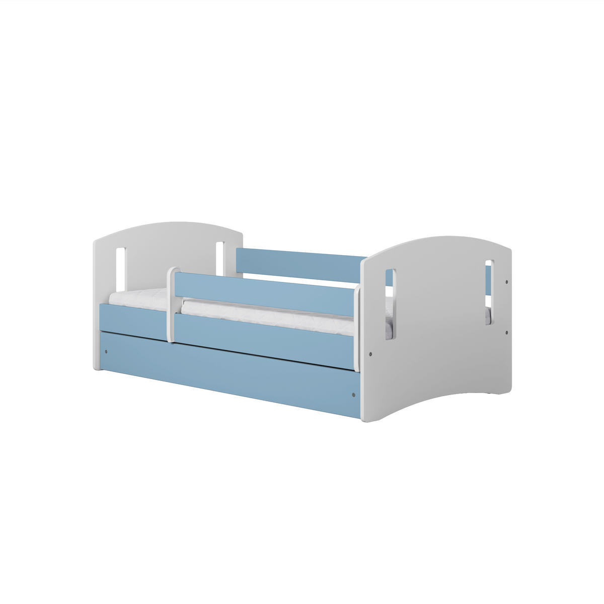 KINDERBETT CLASSIC II mit Schublade ohne Matratze 90/65/164 - Blau, Holzwerkstoff (80/160cm) - RAUMHIRSCH FURNITURE